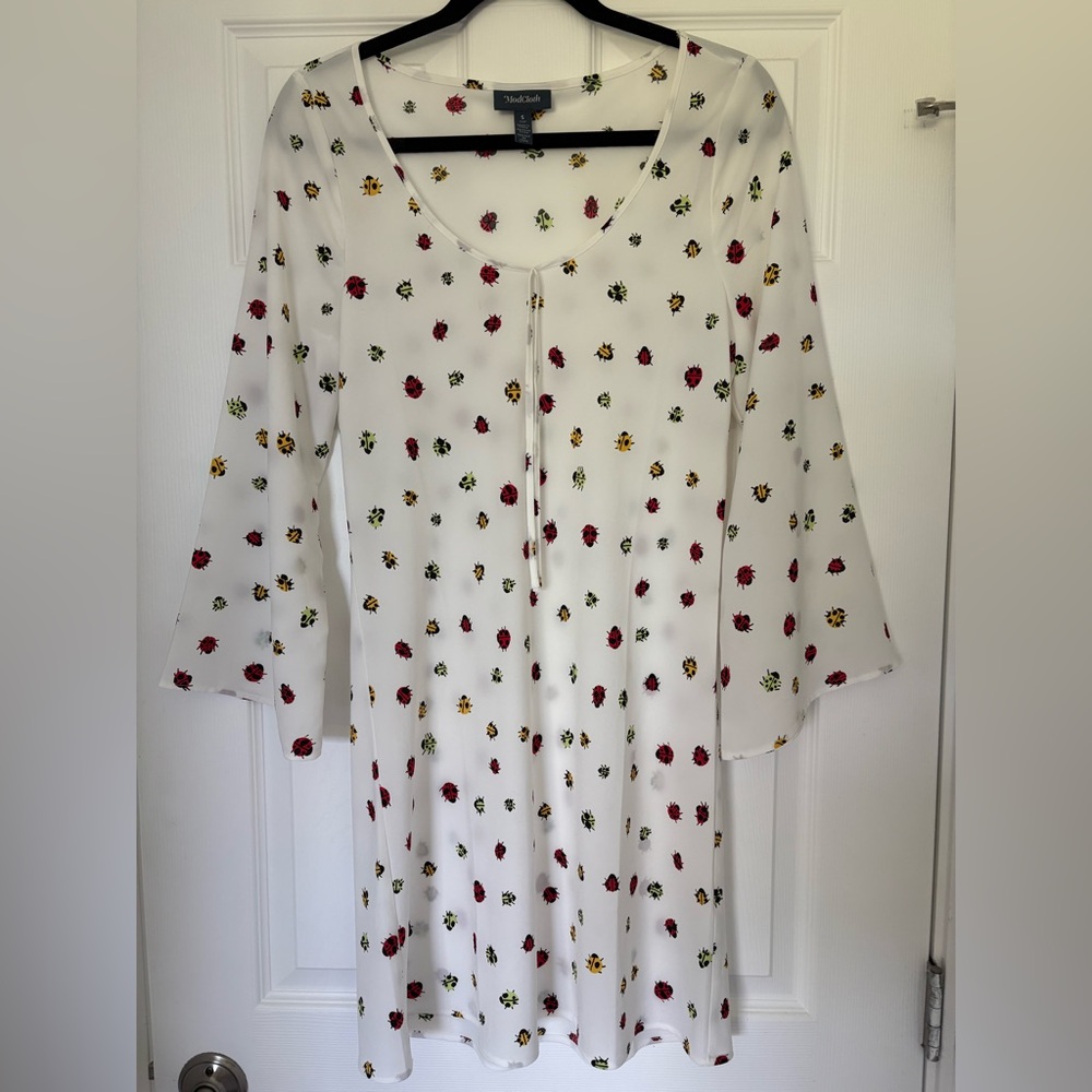 ModCloth Swarming in Ladybugs Mini Dress Size Small